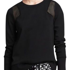 Banana Republic Mesh Inset Sweatshirt Black Small